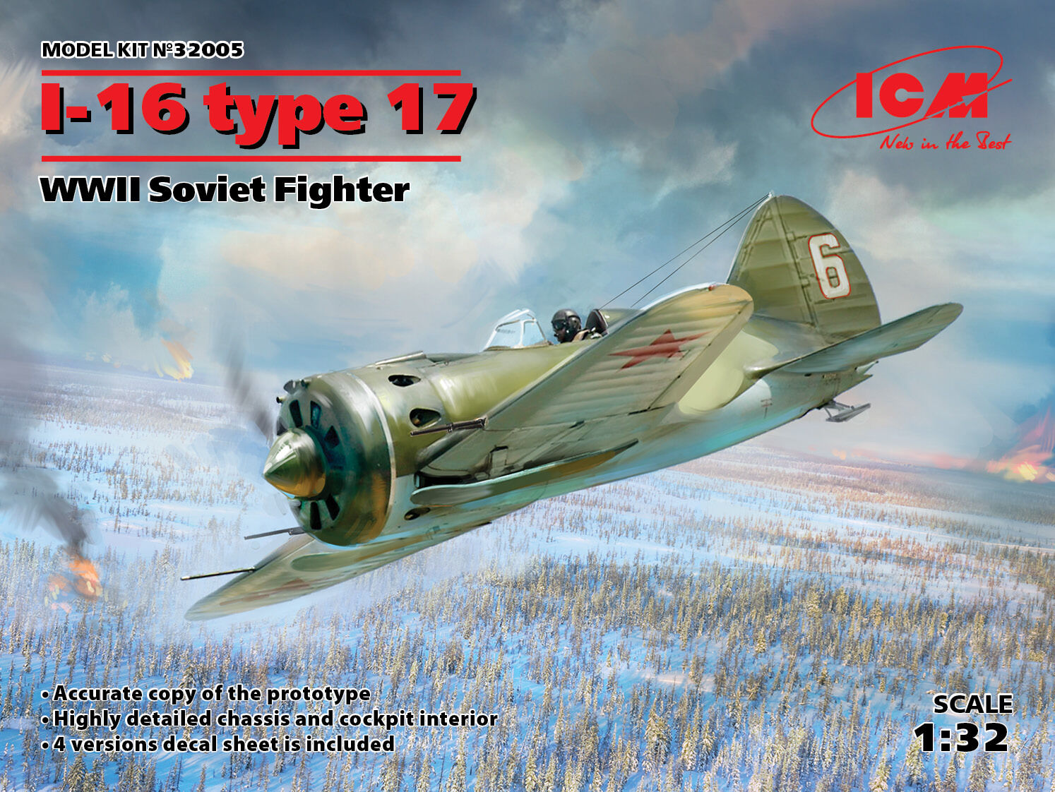 ICM 1/32 I-16 type 17 WWII Soviet Fighter