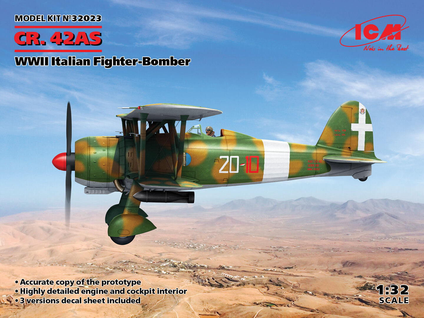 ICM 1/32 CR. 42AS WWII Italian Fighter-Bomber