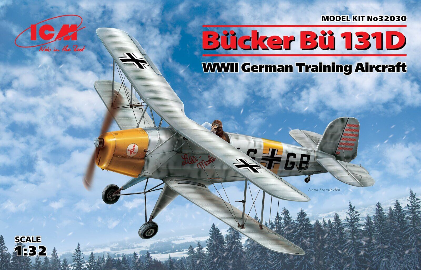ICM 1/32 Bücker Bü 131D WWII German Training Aircraft