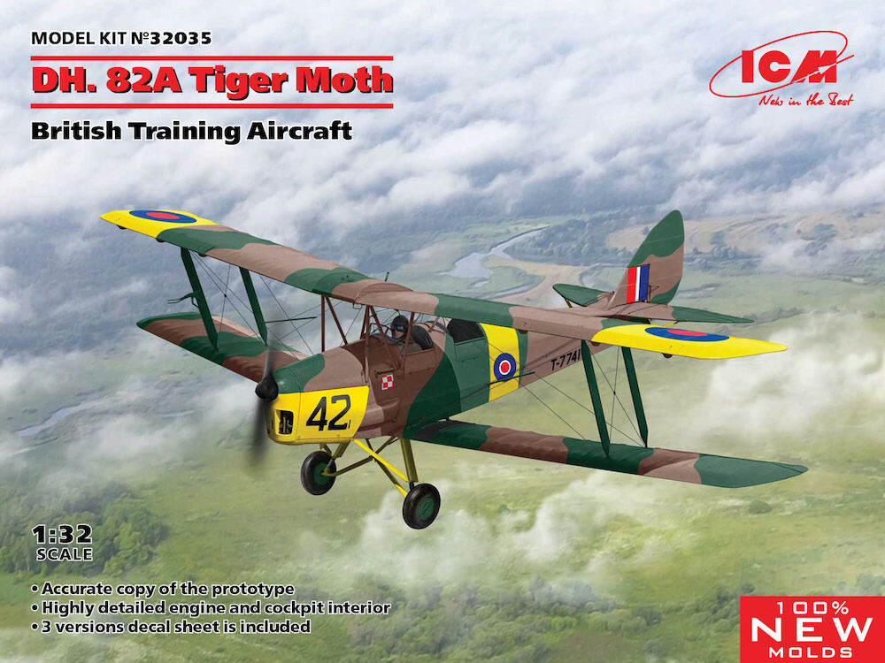 ICM 1/32 D.H. 82A Tiger Moth British Training Aircraft