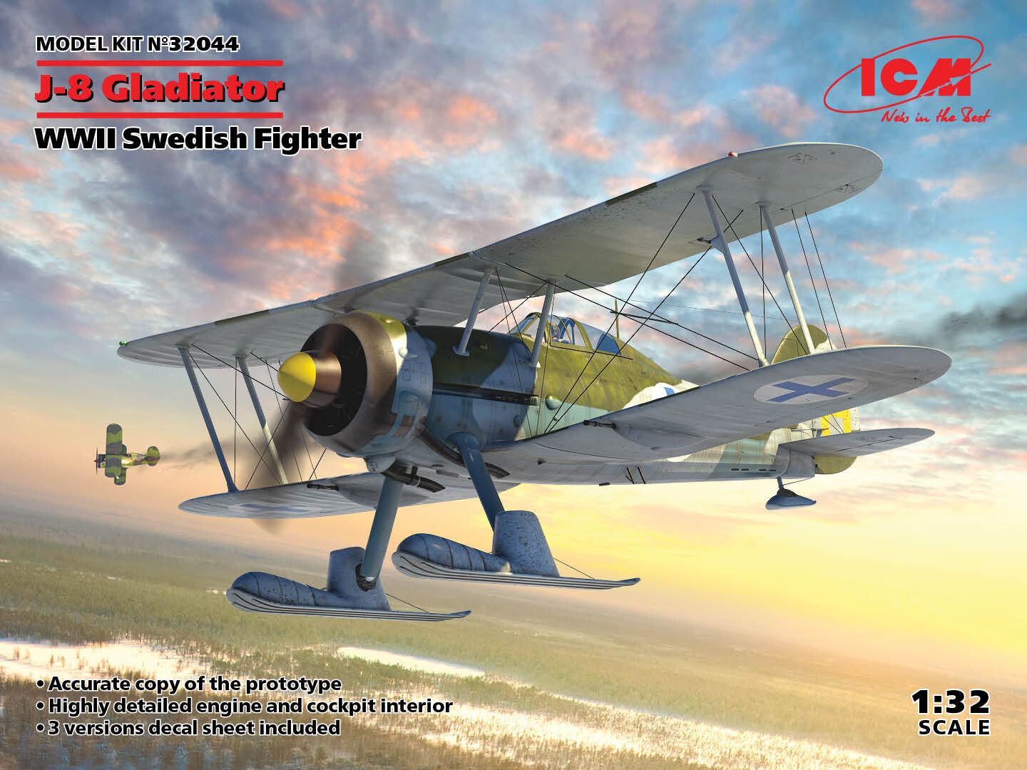 ICM 1/32 J-8 Gladiator WWII Swedish Fighter