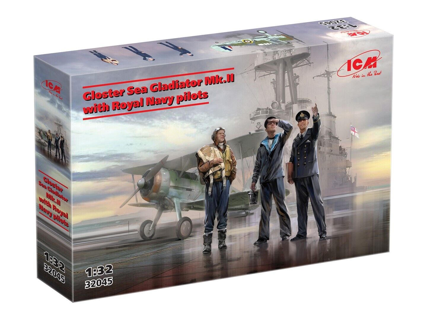 ICM 1/32 Gloster Sea Gladiator Mk.II with Royal Navy pilots