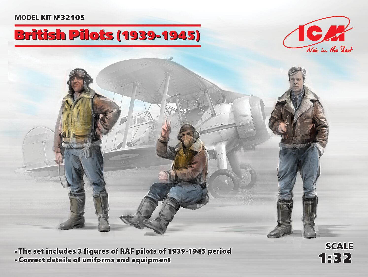 ICM 1/32 British Pilots (1939-1945) (3 Figures)