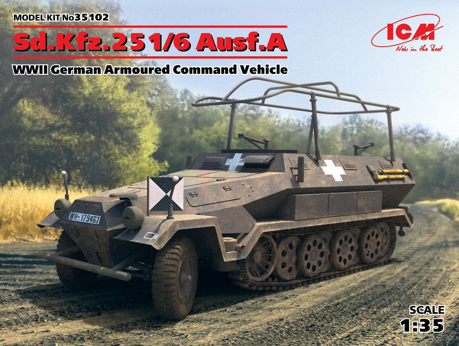 ICM 1/35 Sd.Kfz.251/6 Ausf.A WWII German Armoured Command