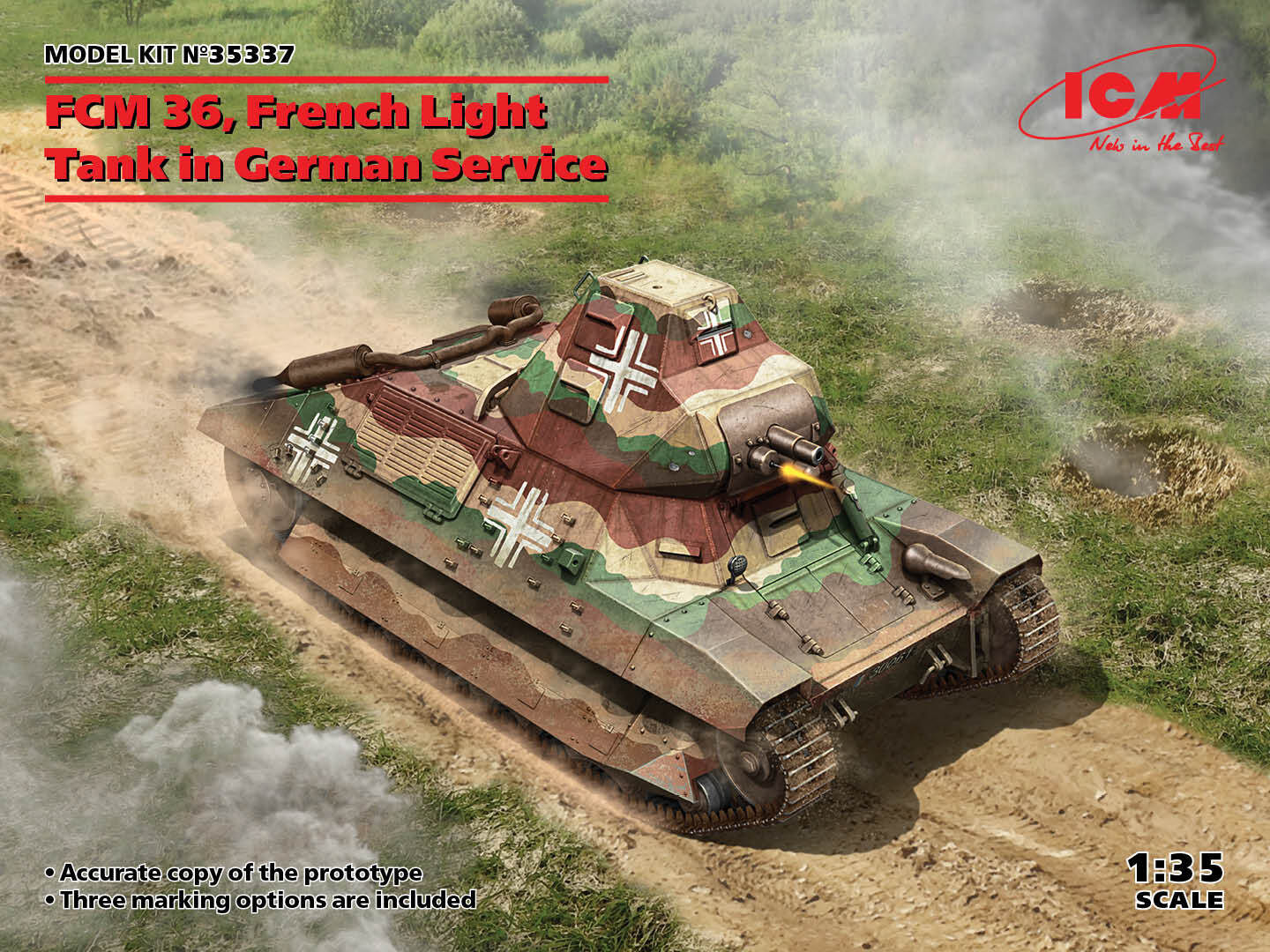 ICM 1/35 FCM 36 French Light Tank in German Service