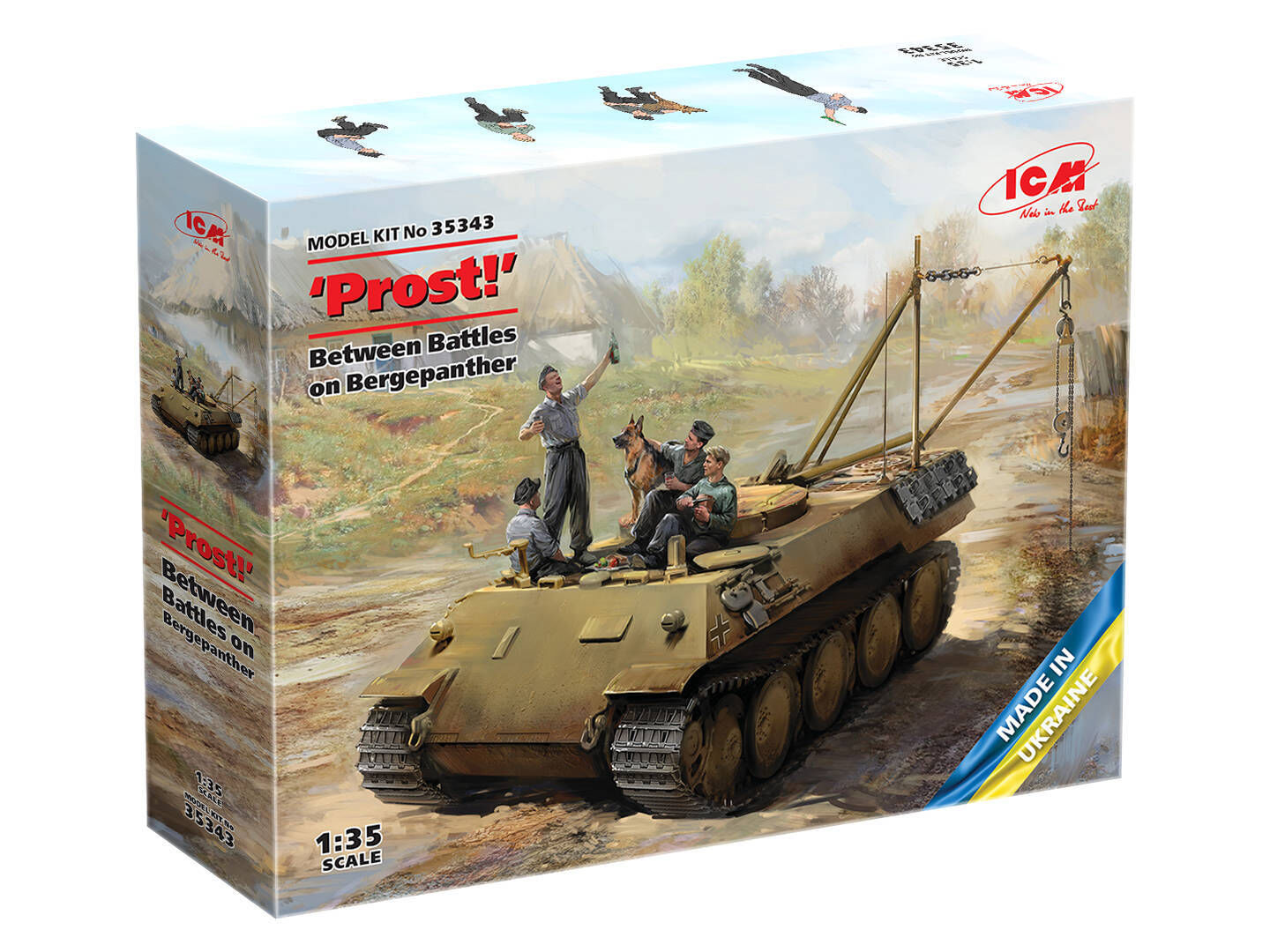 ICM 1/35 "Prost!" Between Battles on Bergepanther (WWII