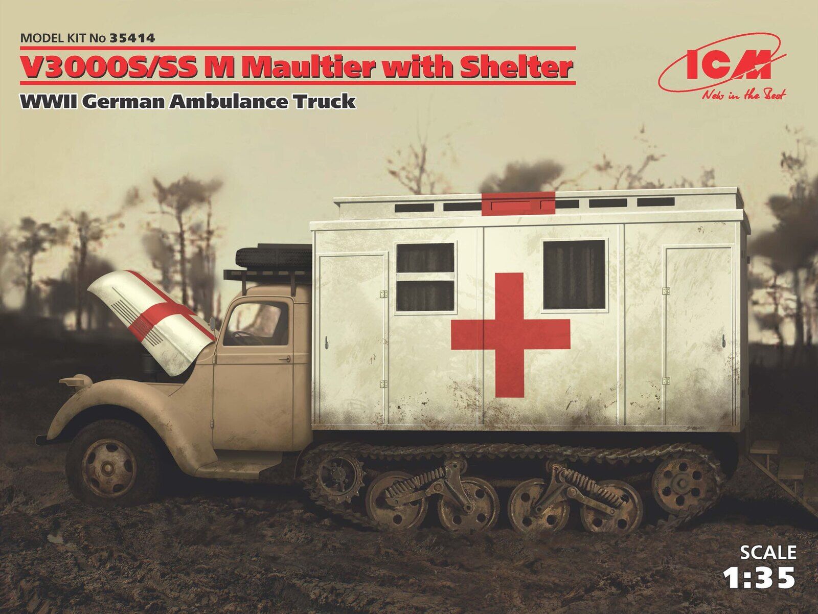 ICM 1/35 V3000S/SS M Maultier with Shelter WWII German Truck