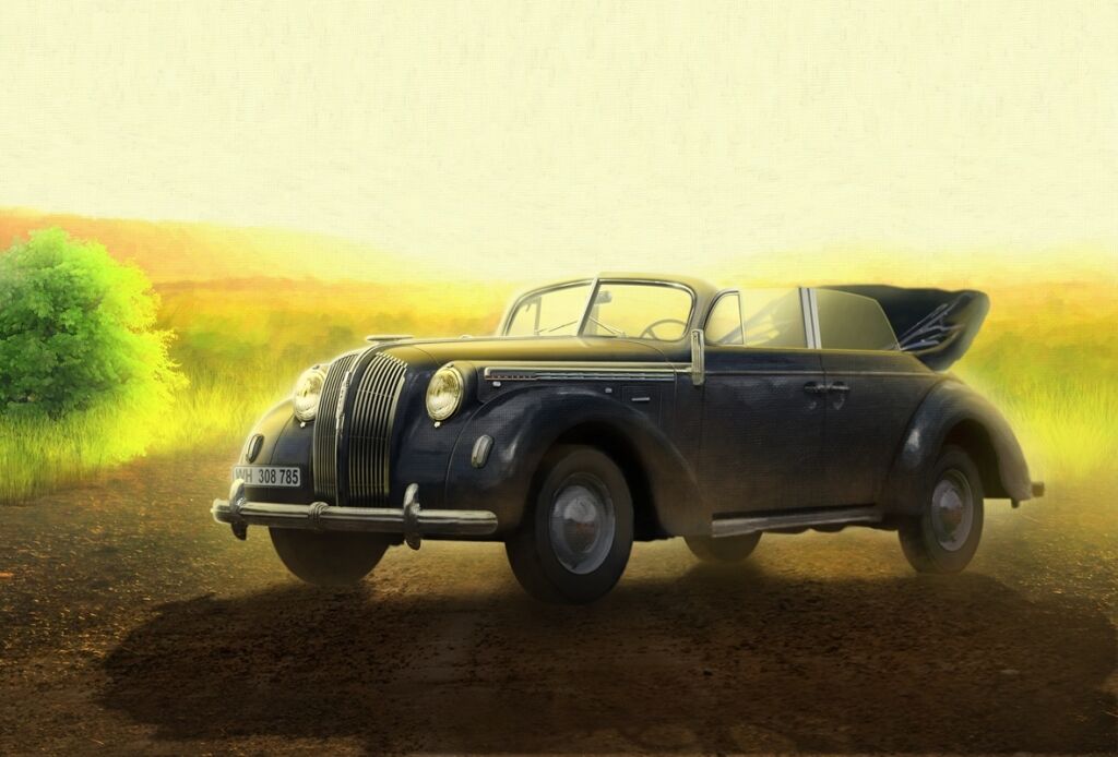 ICM 1/35 Admiral Cabriolet WWII German Staff Car with Figures