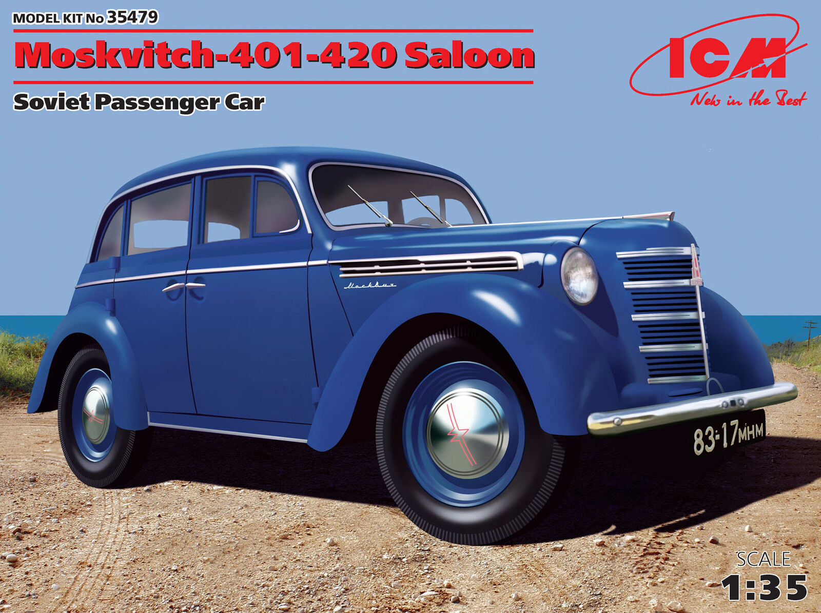 ICM 1/35 Moskvitch-401-420 Saloon Soviet Passenger Car