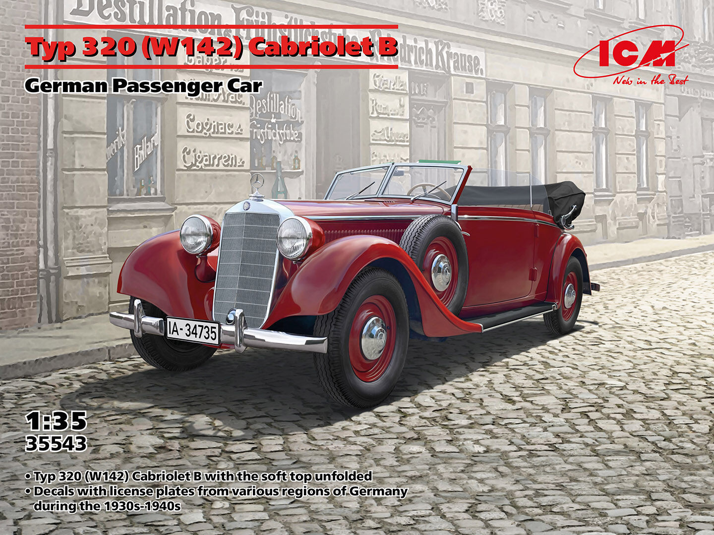 ICM 1/35 Typ 320 (W142) Cabriolet B German Passenger Car
