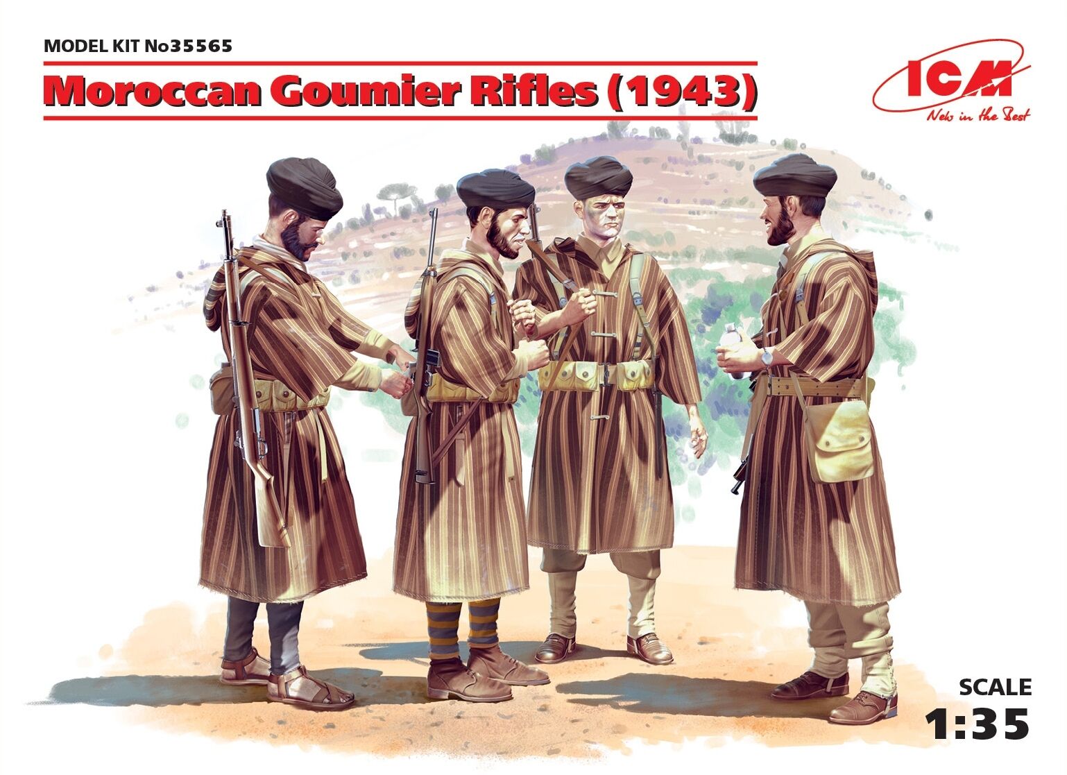 ICM 1/35 Moroccan Goumier Rifles (1943) (4 Figures)