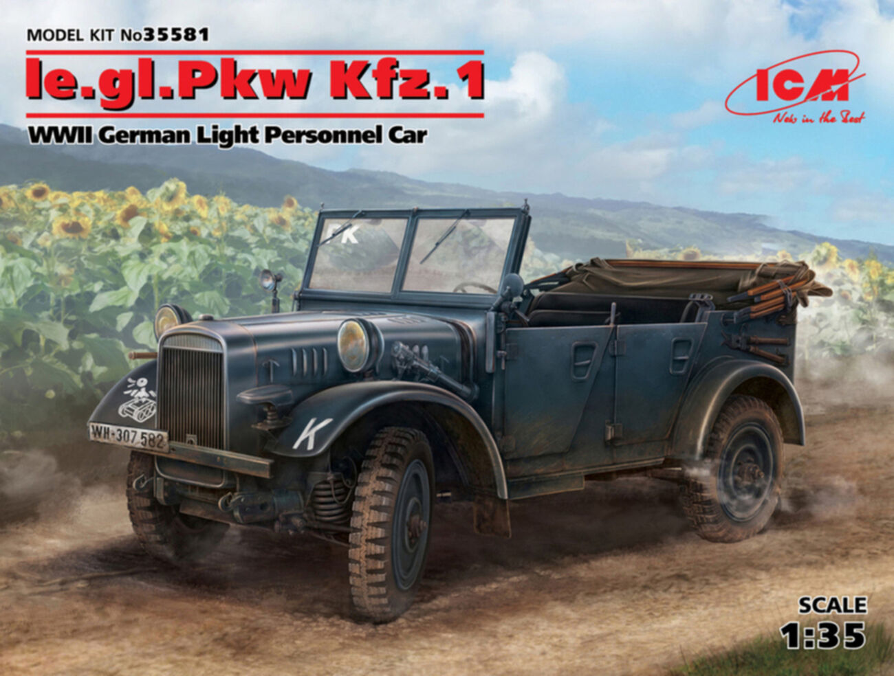 ICM 1/35 le.gl.Pkw Kfz.1 WWII German Light Personnel Car