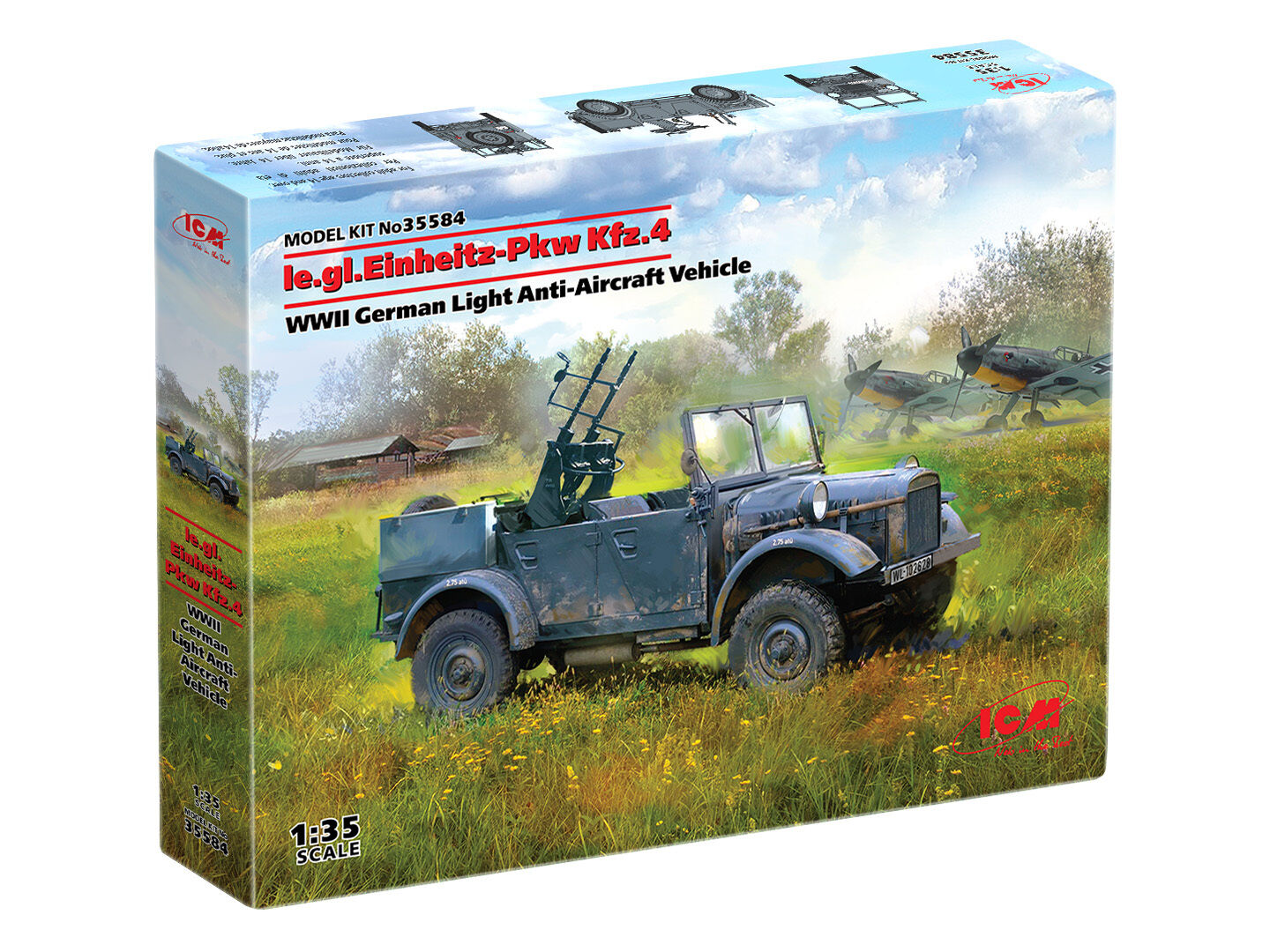 ICM 1/35 le.gl.Einheitz-Pkw Kfz.4 WWII German Light