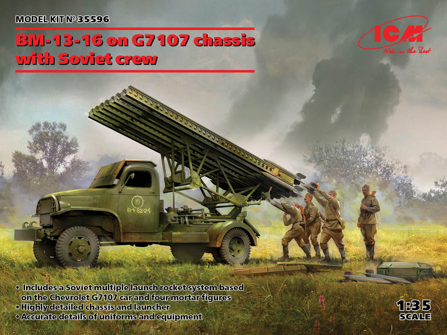 ICM 1/35 BM-13-16 on G7107 chassis with Soviet crew