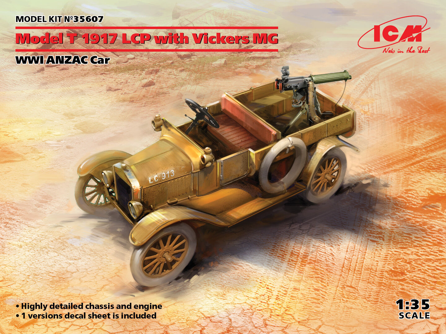 ICM 1/35 Model T 1917 LCP with Vickers MG WWI ANZAC Car *Aus
