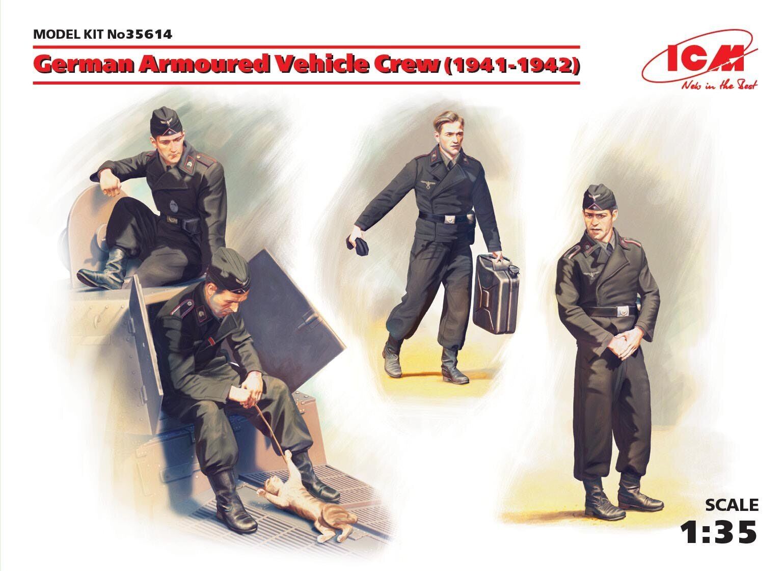ICM 1/35 German Armoured Vehicle Crew (1941-1942) (4 Figures