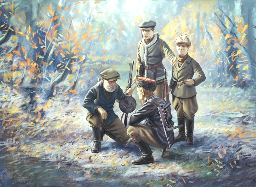 ICM 1/35 WWII Soviet Partisans (4 Figures)