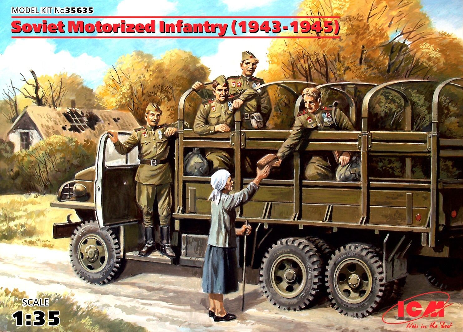 ICM 1/35 Soviet Motorized Infantry (1943-1945) (5 Figures)