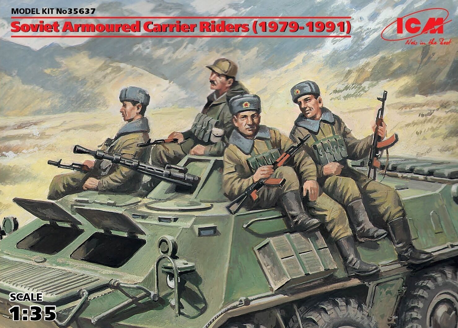 ICM 1/35 Soviet Armored Carrier Riders (1979-1991) (4 Figures)