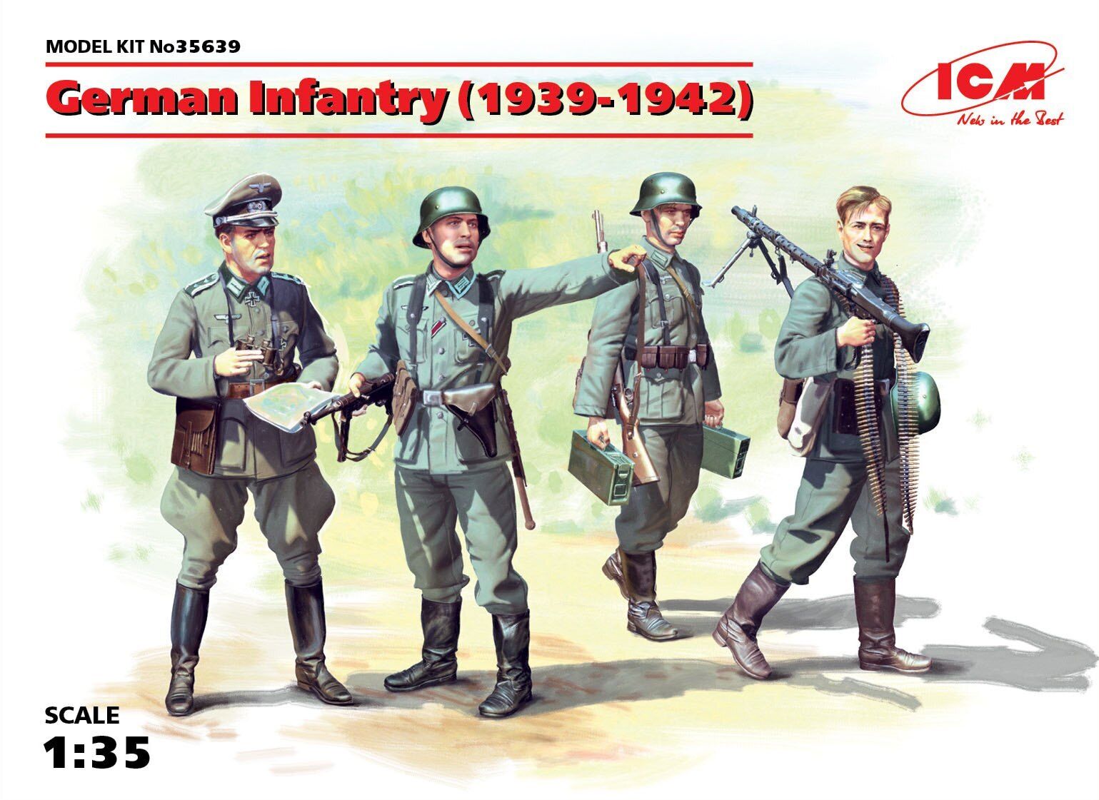 ICM 1/35 German Infantry (1939-1942) (4 Figures)