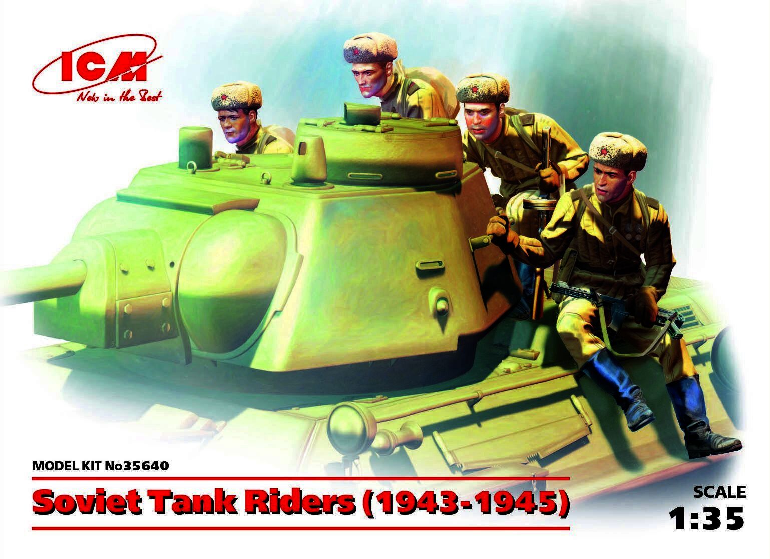 ICM 1/35 Soviet Tank Riders (1943-1945) (4 Figures)