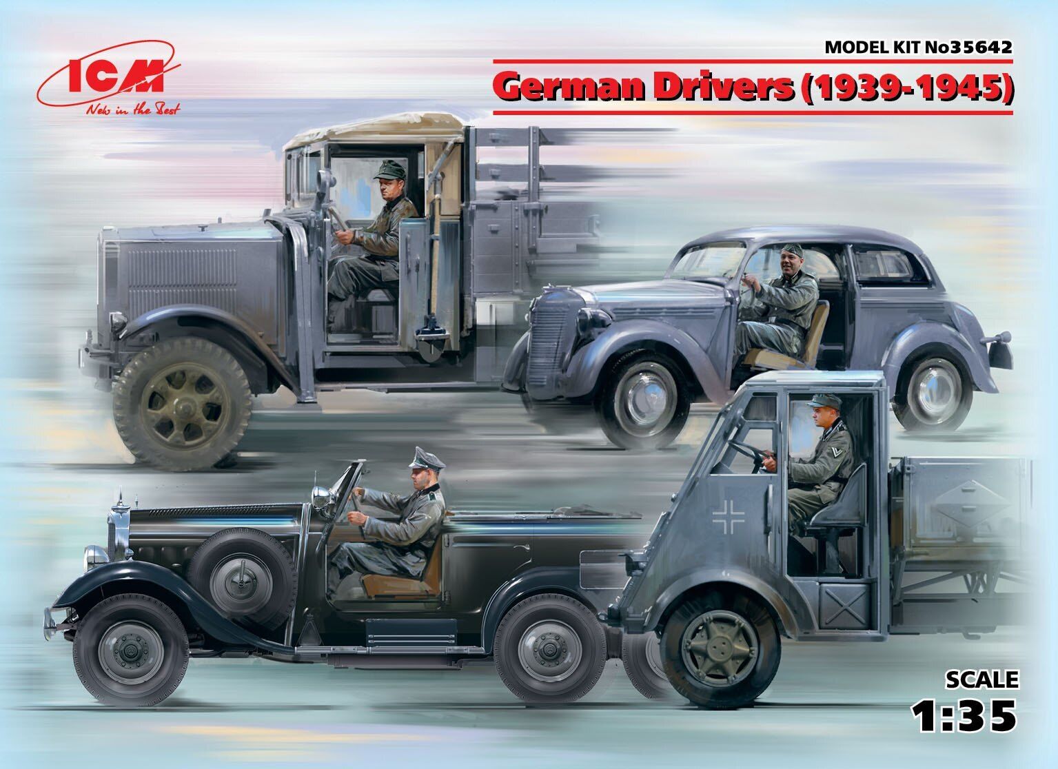 ICM 1/35 German Drivers (1939-1945) (4 Figures)