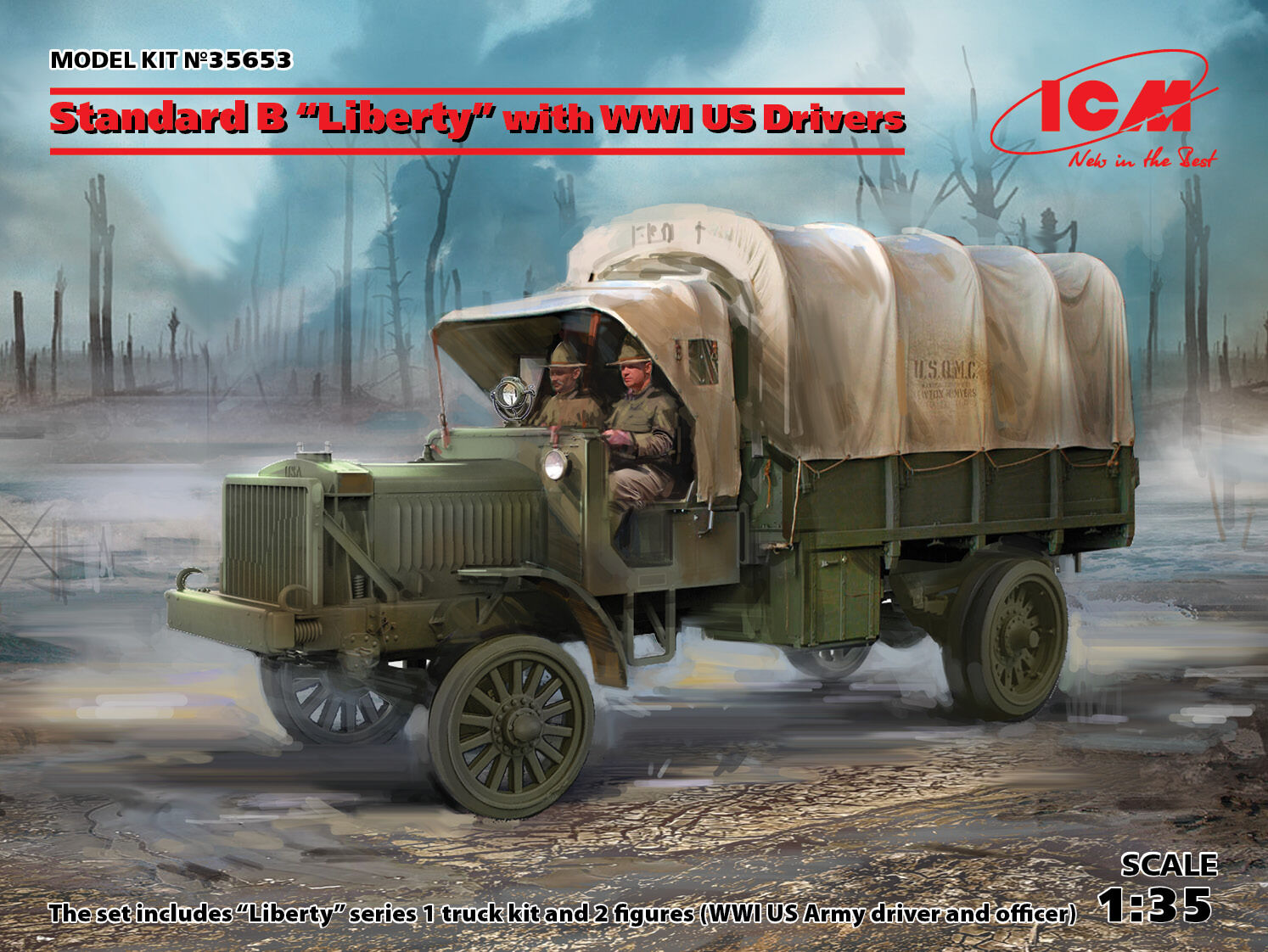 ICM 1/35 Standard B “Liberty” with WWI US Drivers