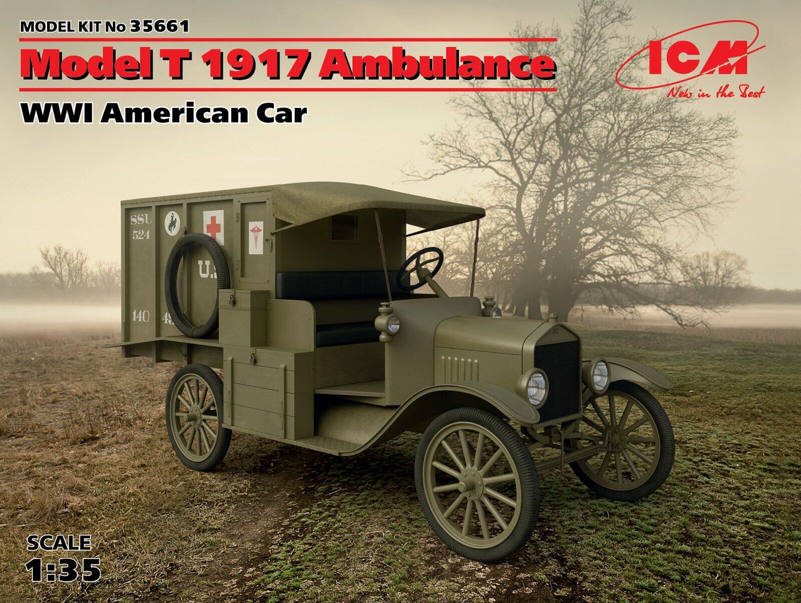 ICM 1/35 Model T 1917 Ambulance WWI American Car