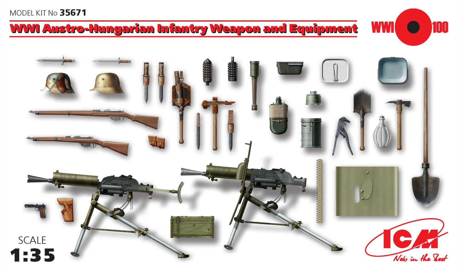 ICM 1/35 WWI Austro-Hungarian Infantry Weapon and Equipment