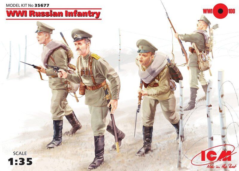 ICM 1/35 WWI Russian Infantry (4 Figures)