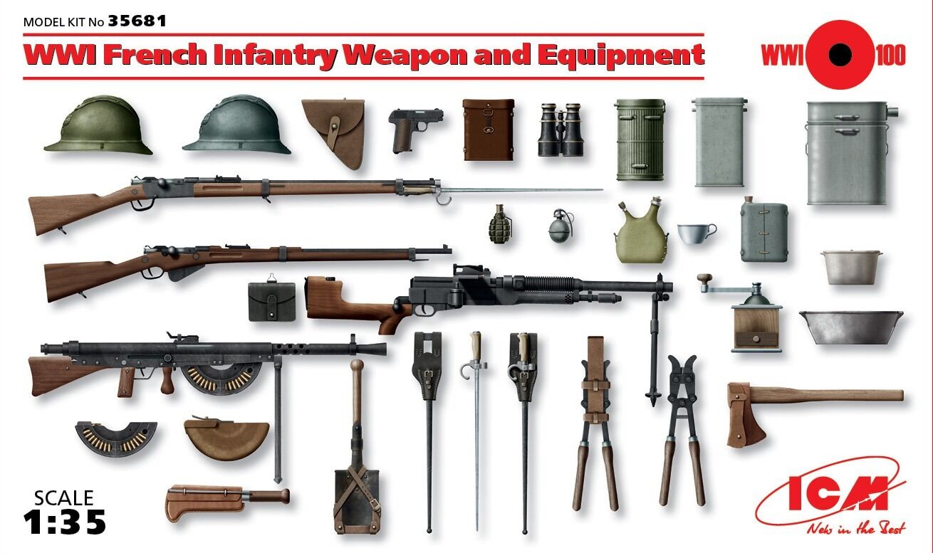 ICM 1/35 WWI French Infantry Weapon and Equipment