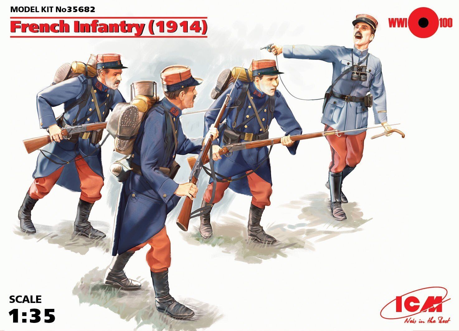 ICM 1/35 French Infantry (1914) (4 Figures)