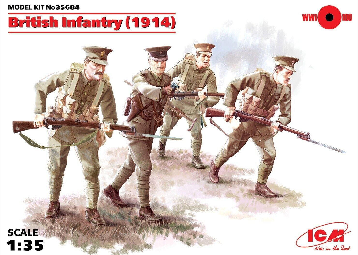 ICM 1/35 British Infantry (1914) (4 Figures)