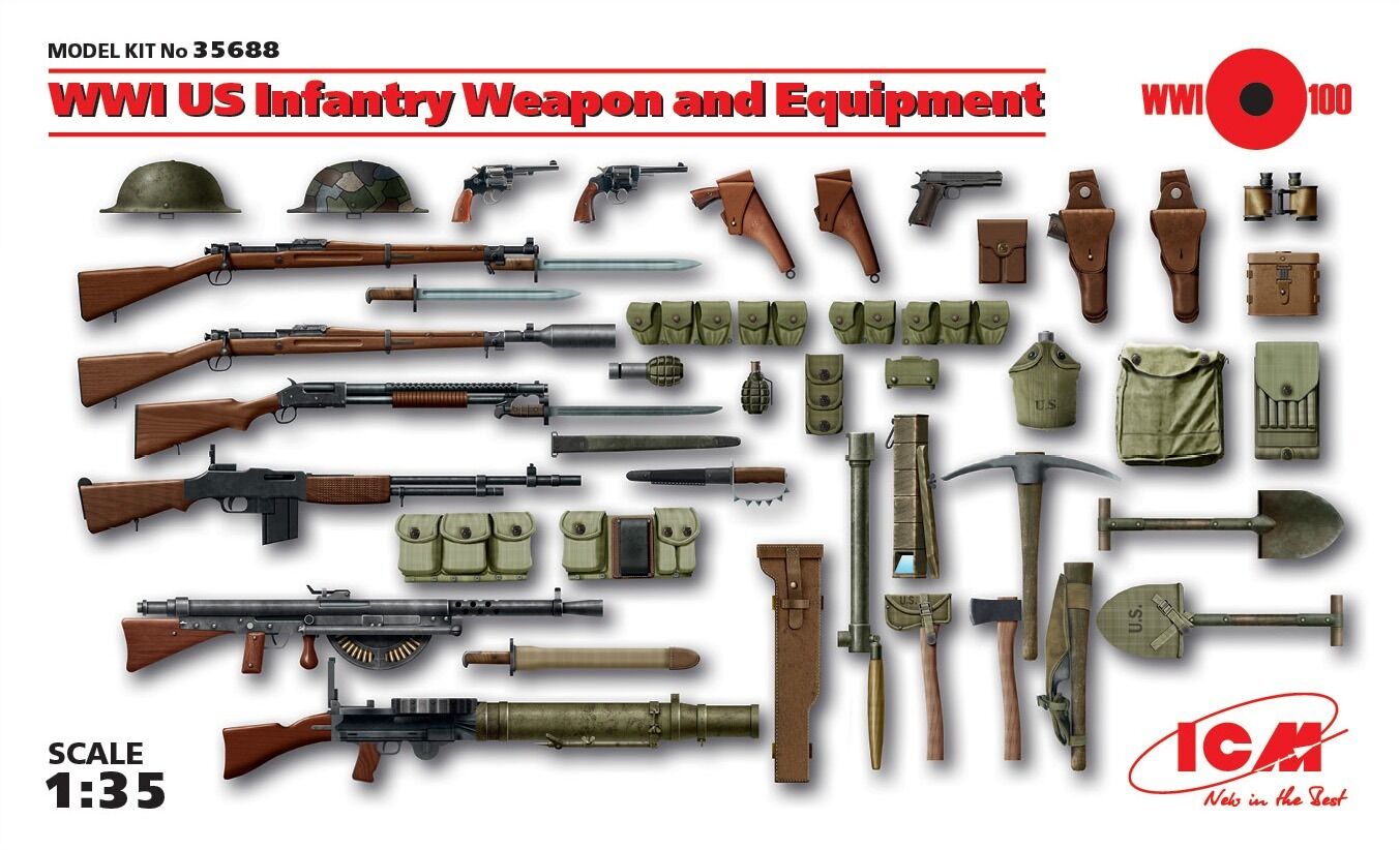 ICM 1/35 WWI US Infantry Weapon and Equipment