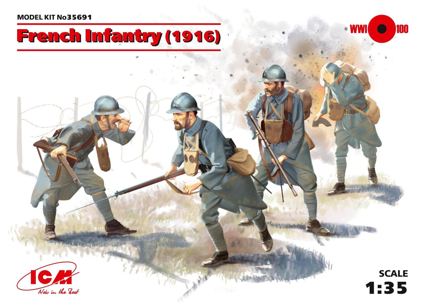 ICM 1/35 French Infantry (1916) (4 Figures)