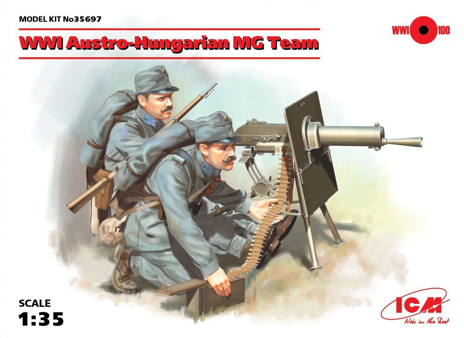ICM 1/35 WWI Austro-Hungarian MG Team (2 Figures)