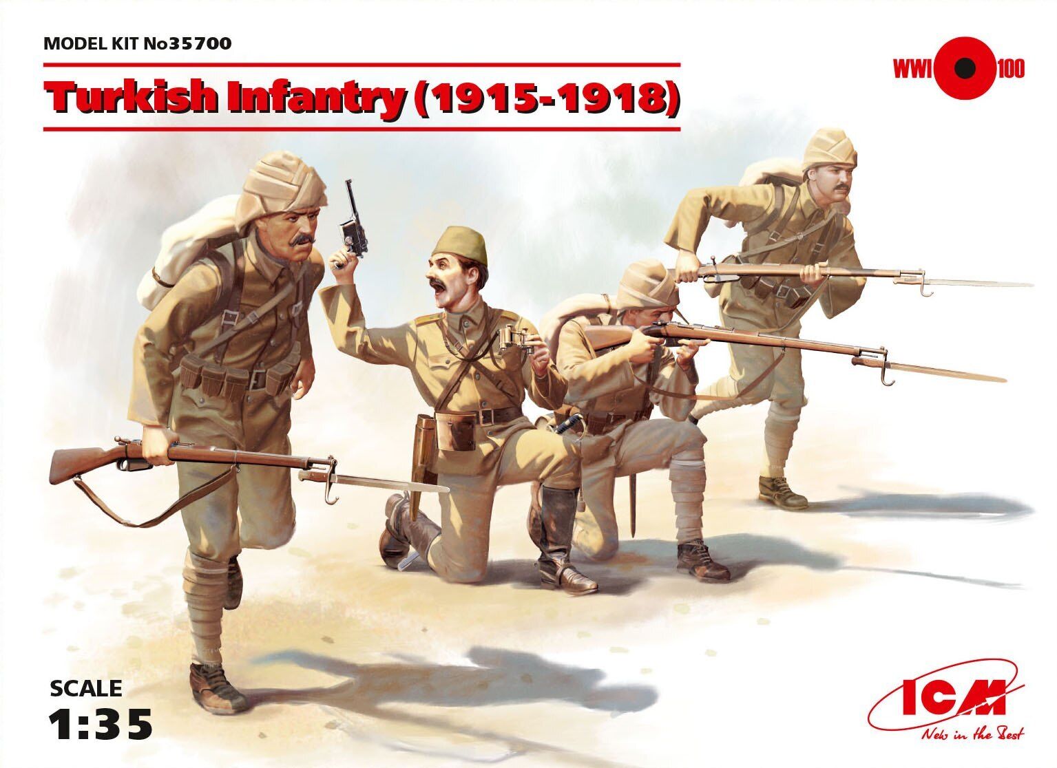 ICM 1/35 Turkish Infantry (1915-1918) (4 Figures)