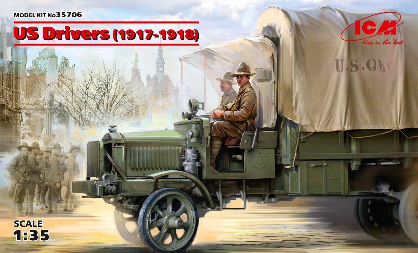 ICM 1/35 US Drivers (1917-1918) (2 Figures)