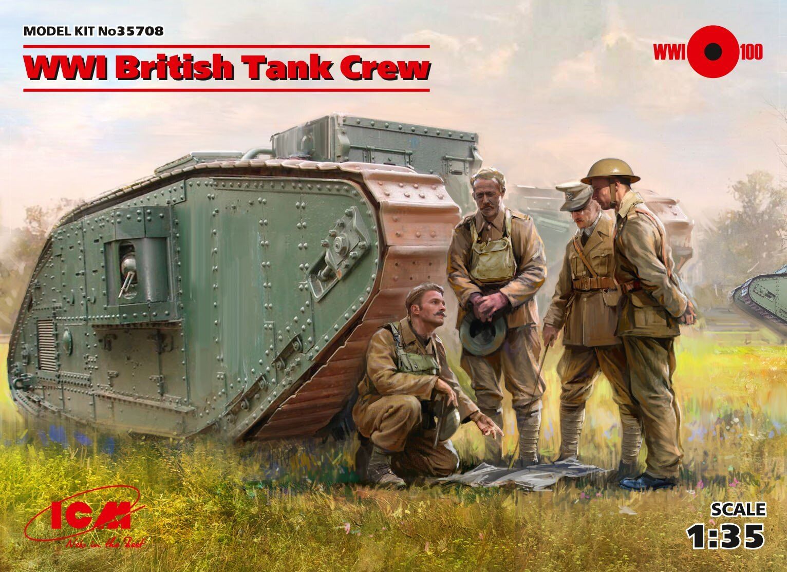 ICM 1/35 WWI British Tank Crew (4 Figures)