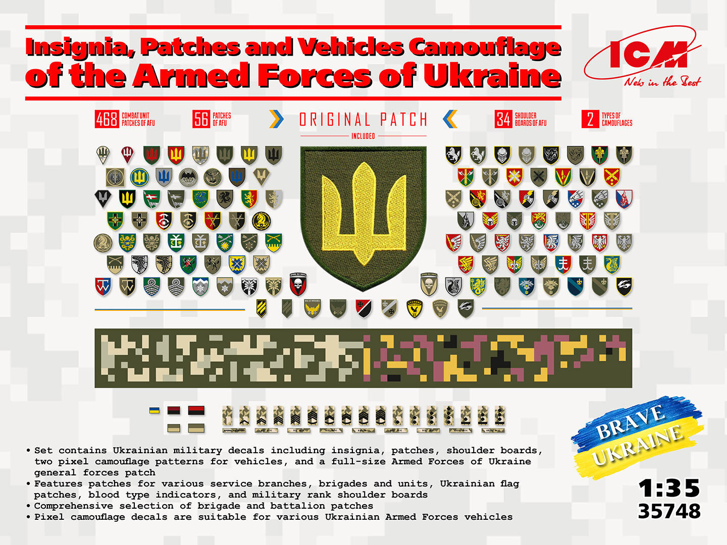 ICM 1/35 Chevrons of Personnel and Camouflage of Military