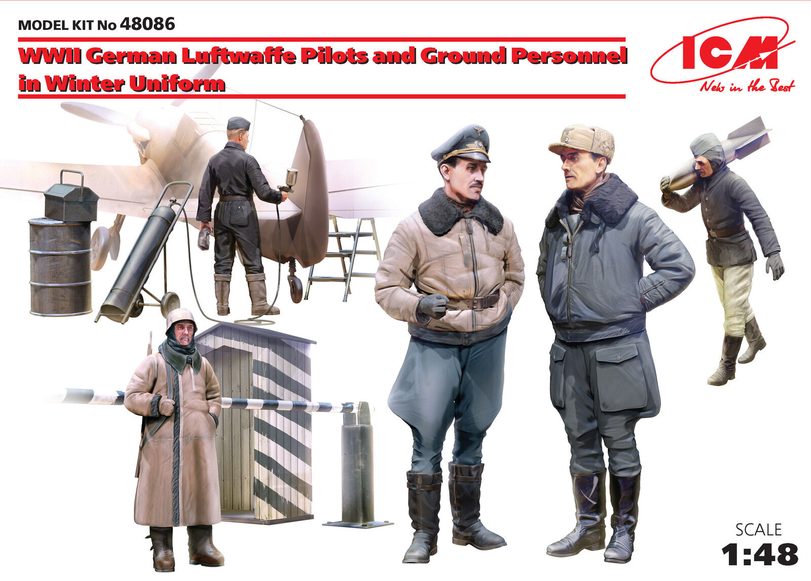 ICM 1/48 WWII German Luftwaffe Pilots and Ground Personnel in