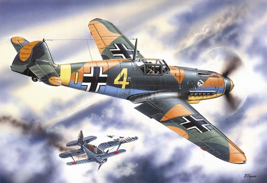 ICM 1/48 Messerschmitt Bf 109F-4 WWII German Fighter