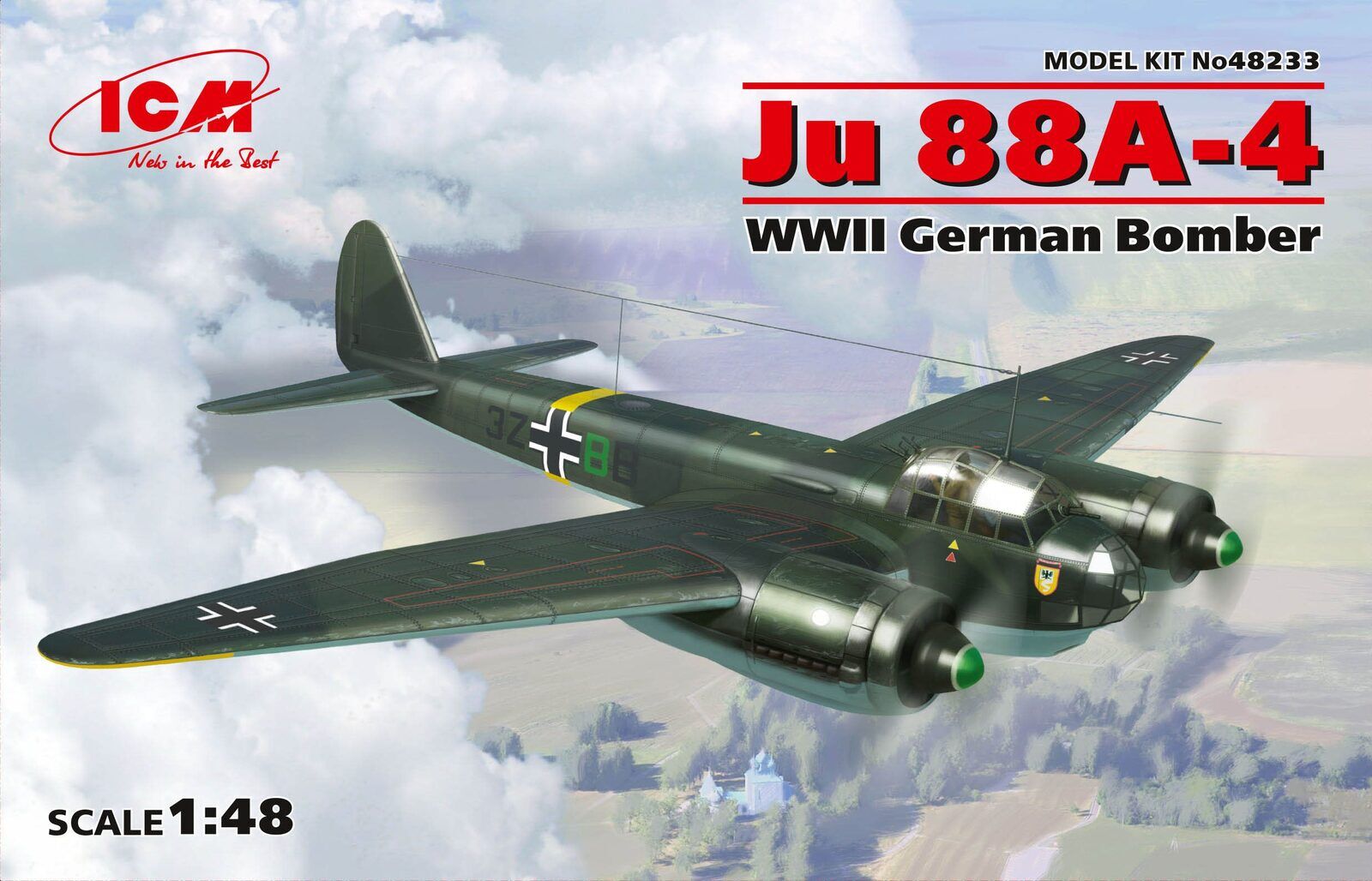ICM 1/48 Ju 88A-4 WWII German Bomber