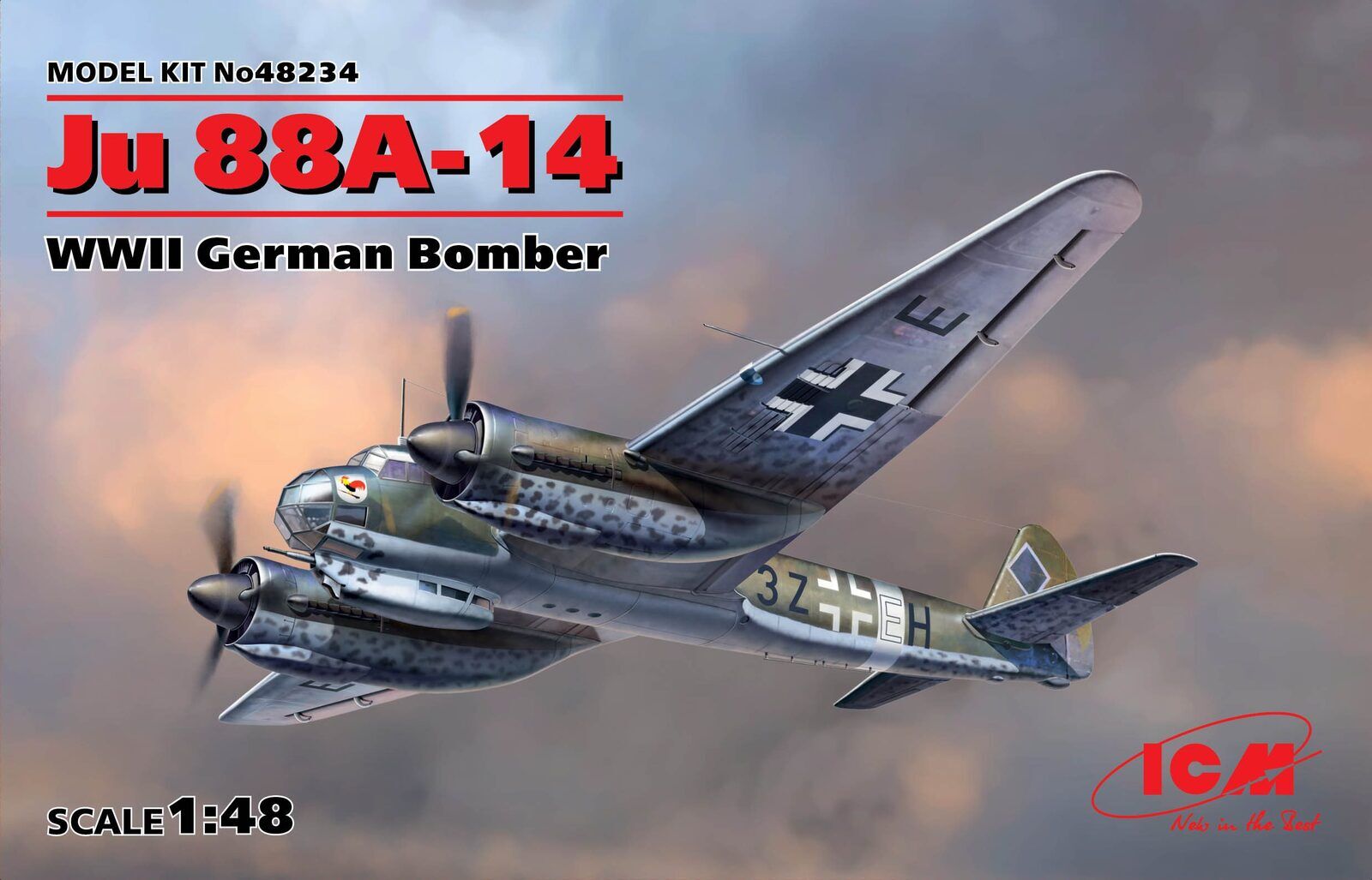 ICM 1/48 Ju 88A-14 WWII German Bomber