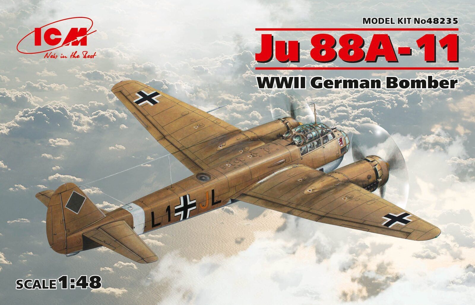 ICM 1/48 Ju 88A-11 WWII German Bomber