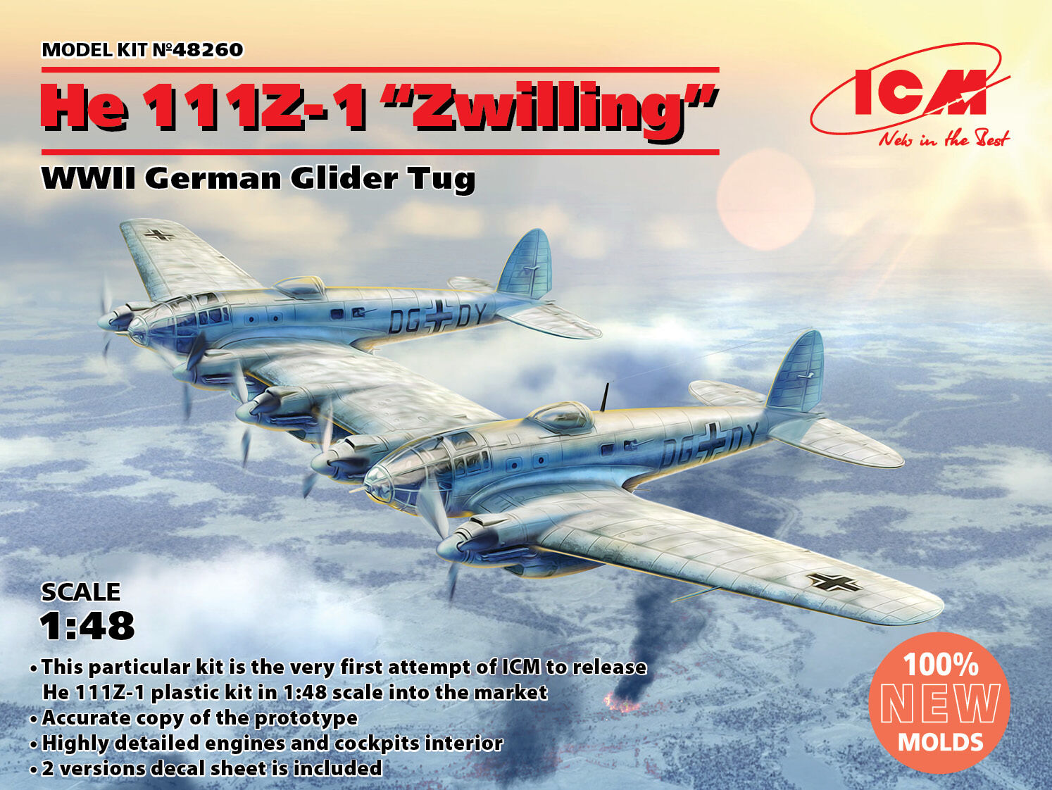 ICM 1/48 He 111Z-1 “Zwilling” WWII German Glider Tug