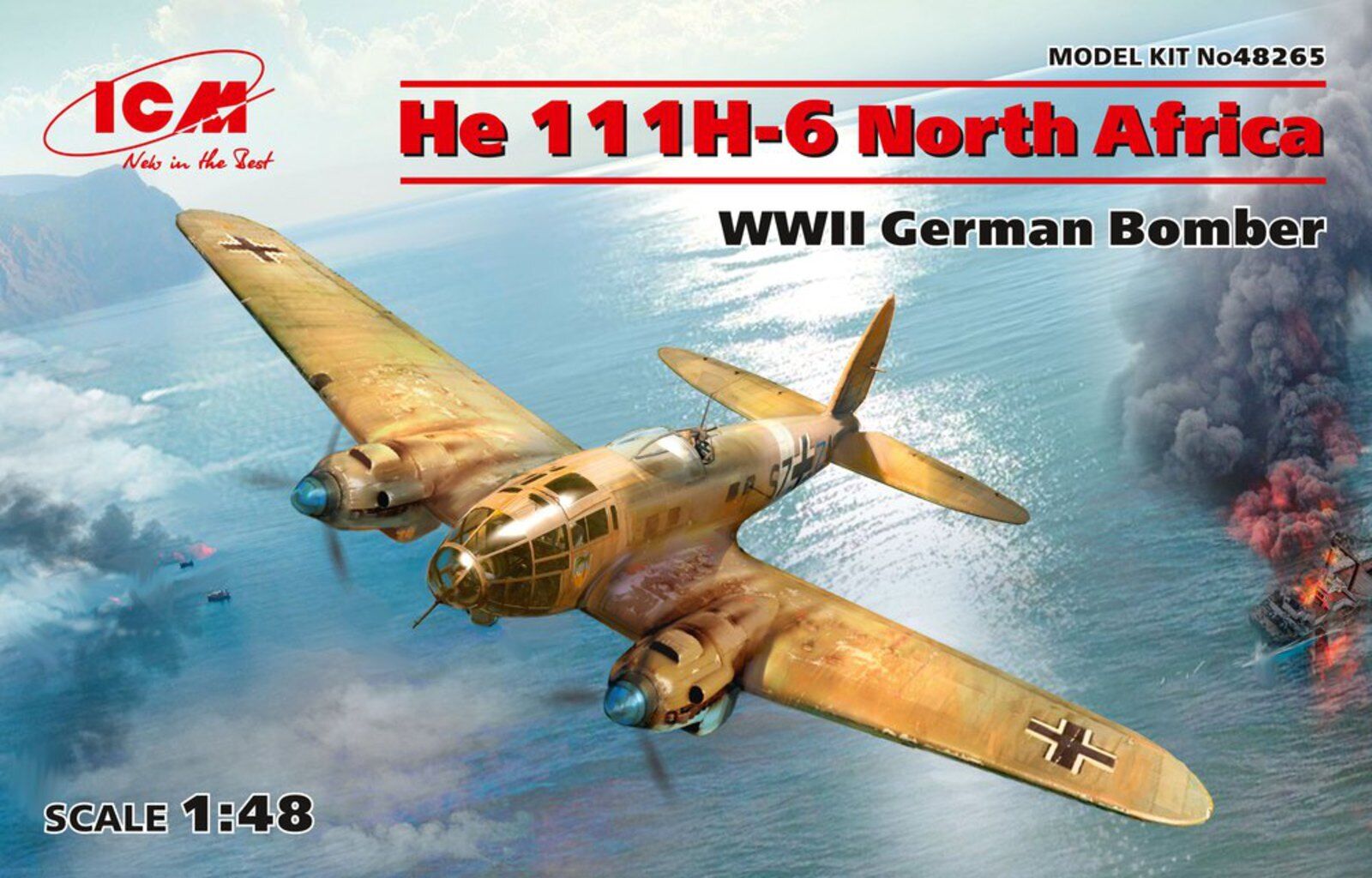 ICM 1/48 He 111H-6 North Africa WWII German Bomber