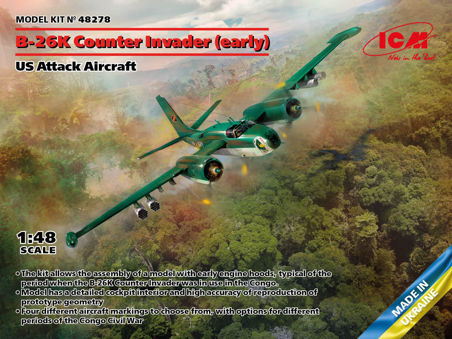 ICM 1/48 B-26K Counter Invader (Early) US Attack Aircraft