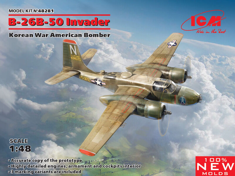 ICM 1/48 B-26B-50 Invader Korean War American Bomber
