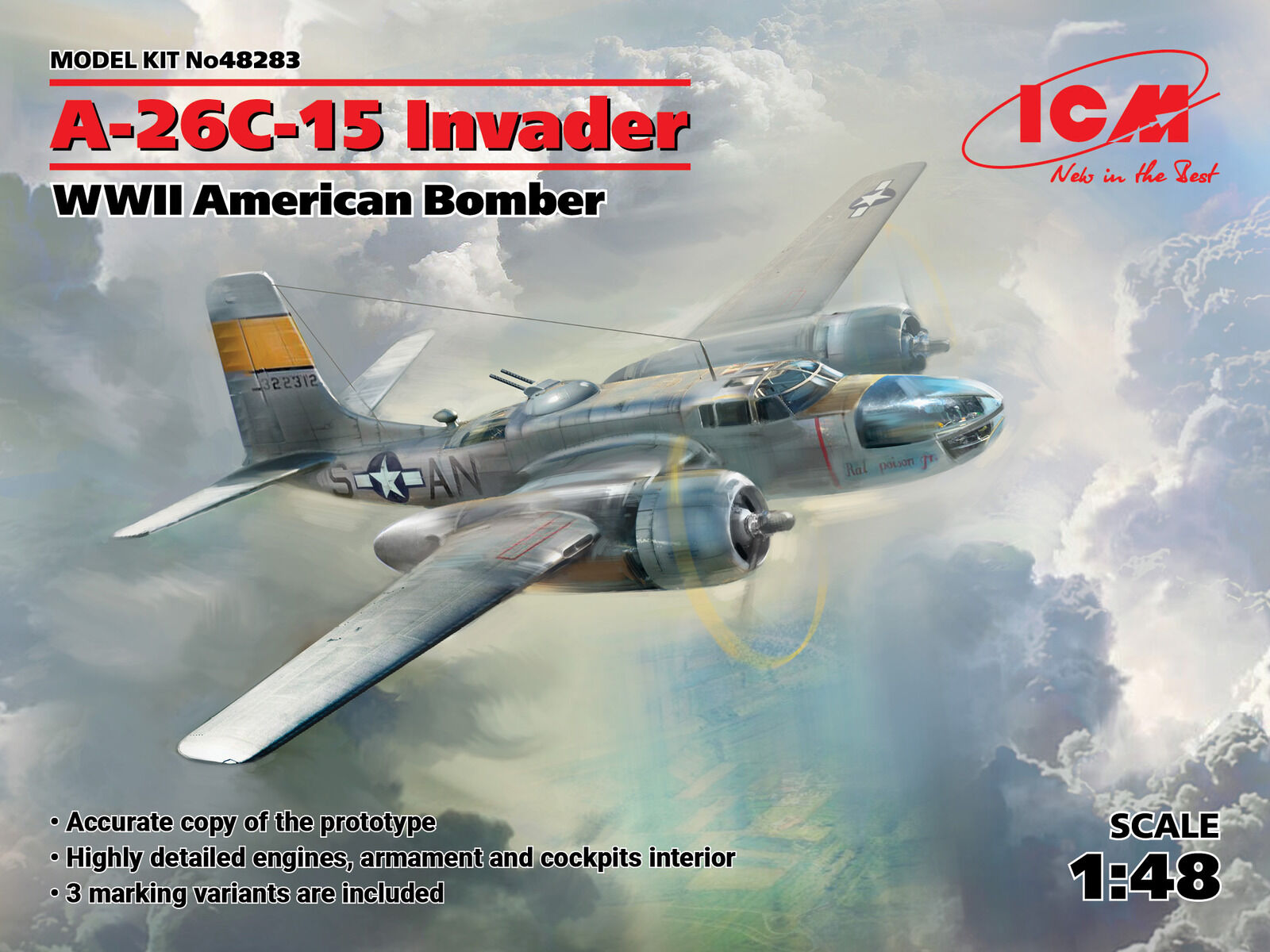ICM 1/48 A-26?-15 Invader WWII American Bomber